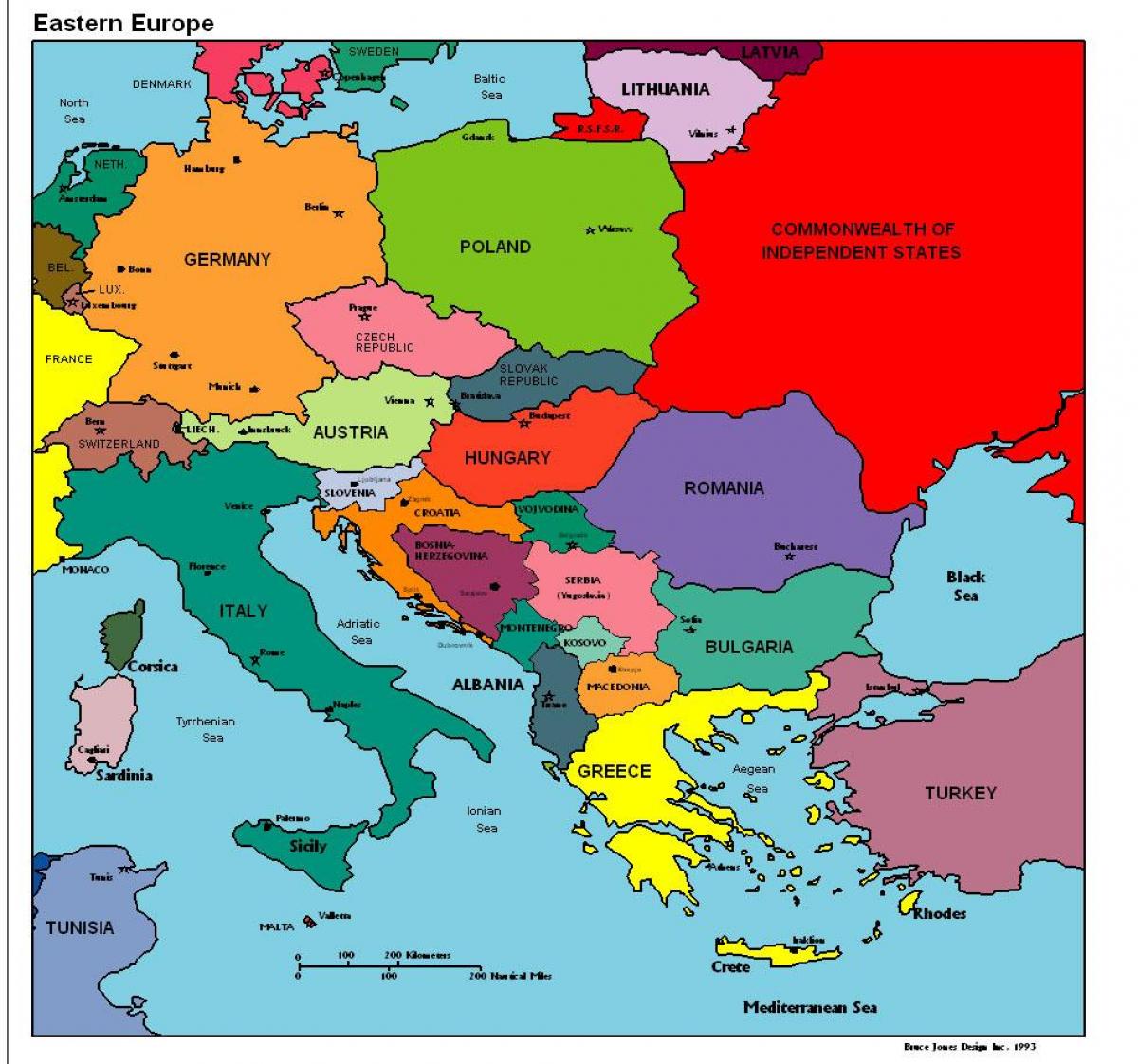Europa-Karte zeigt, Albanien