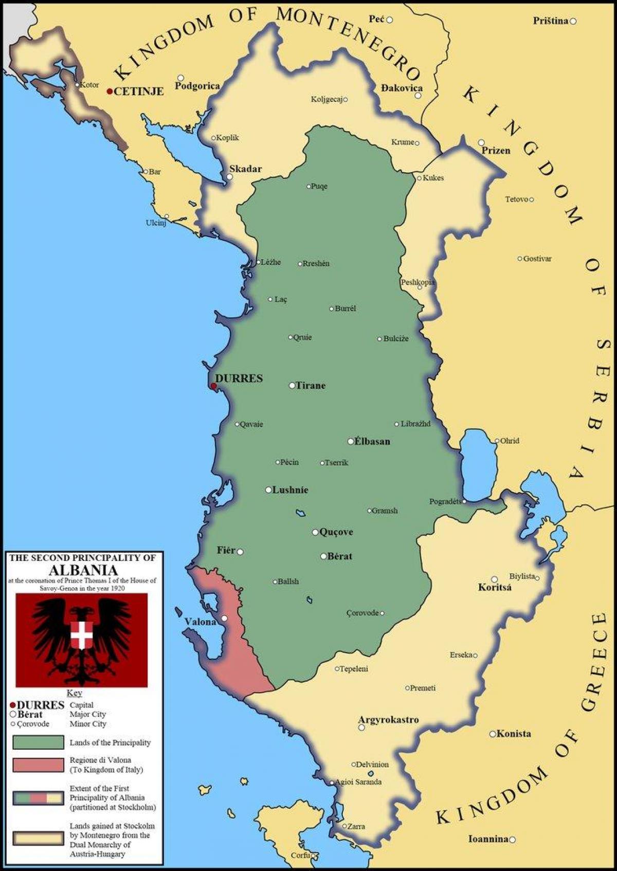 Karte von durres Albanien