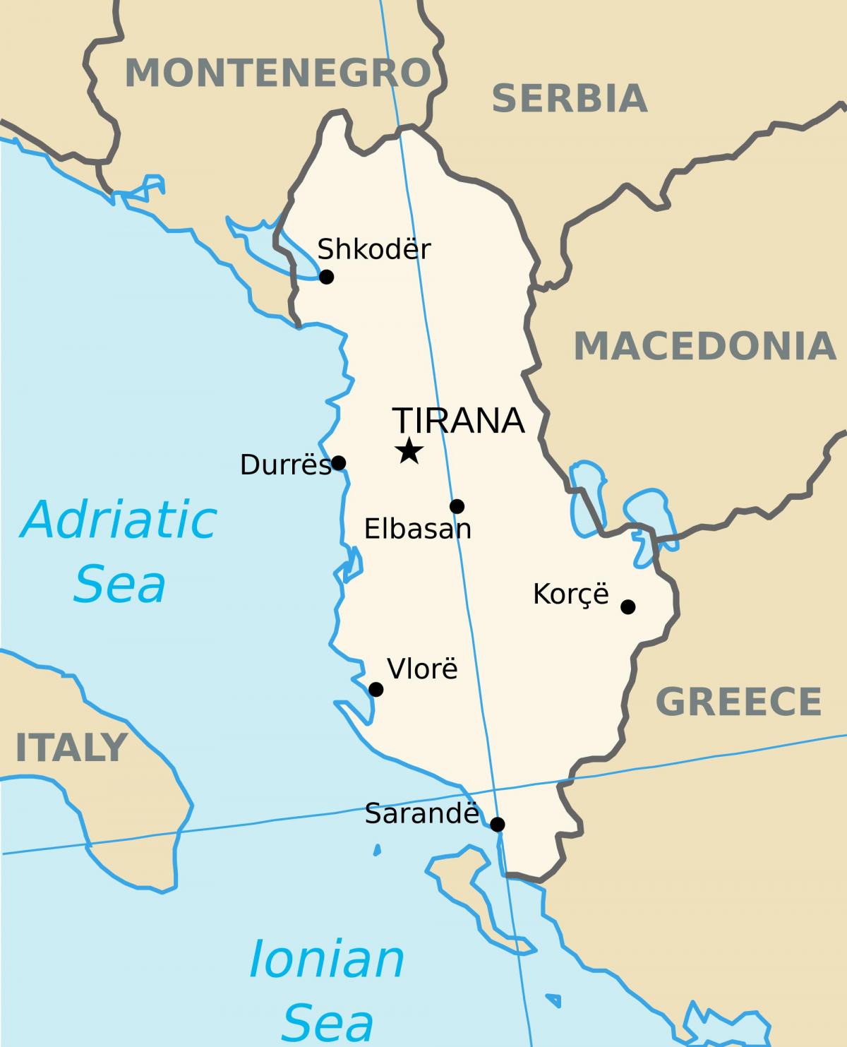 Karte saranda Albanien