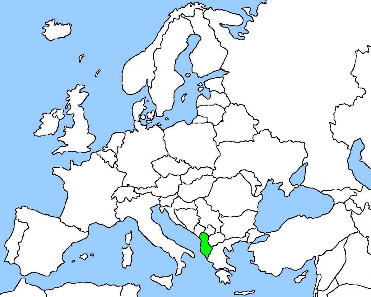 Karte von Albanien, Position auf der Karte