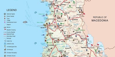 Dhermi Albanien Karte